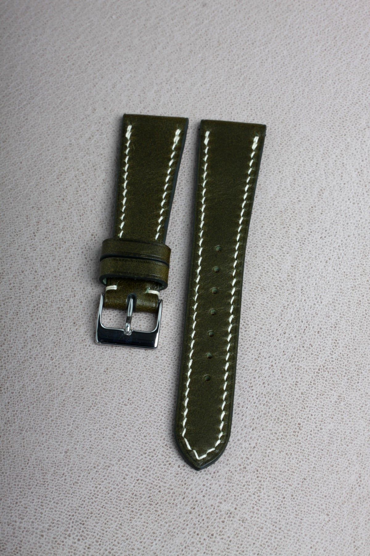 Dark Olive Buttero Calfskin Watch Strap - David Lane Design