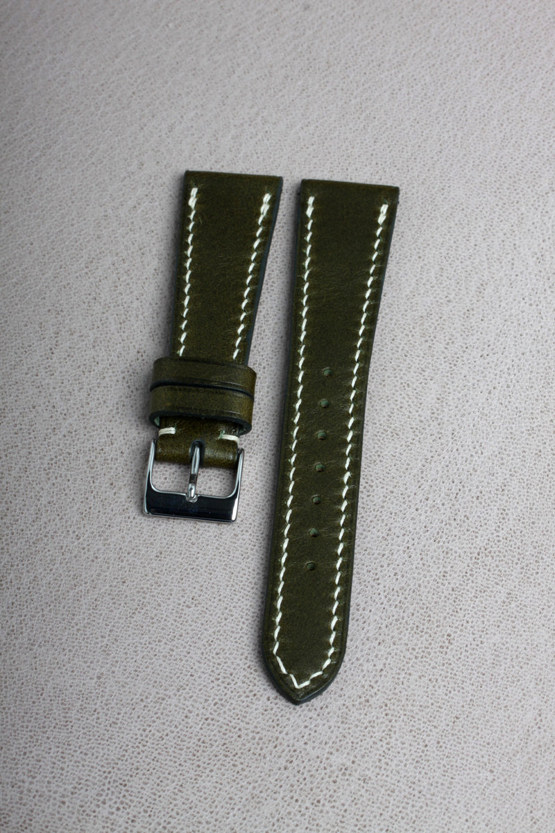 Dark Olive Buttero Calfskin Watch Strap - David Lane Design