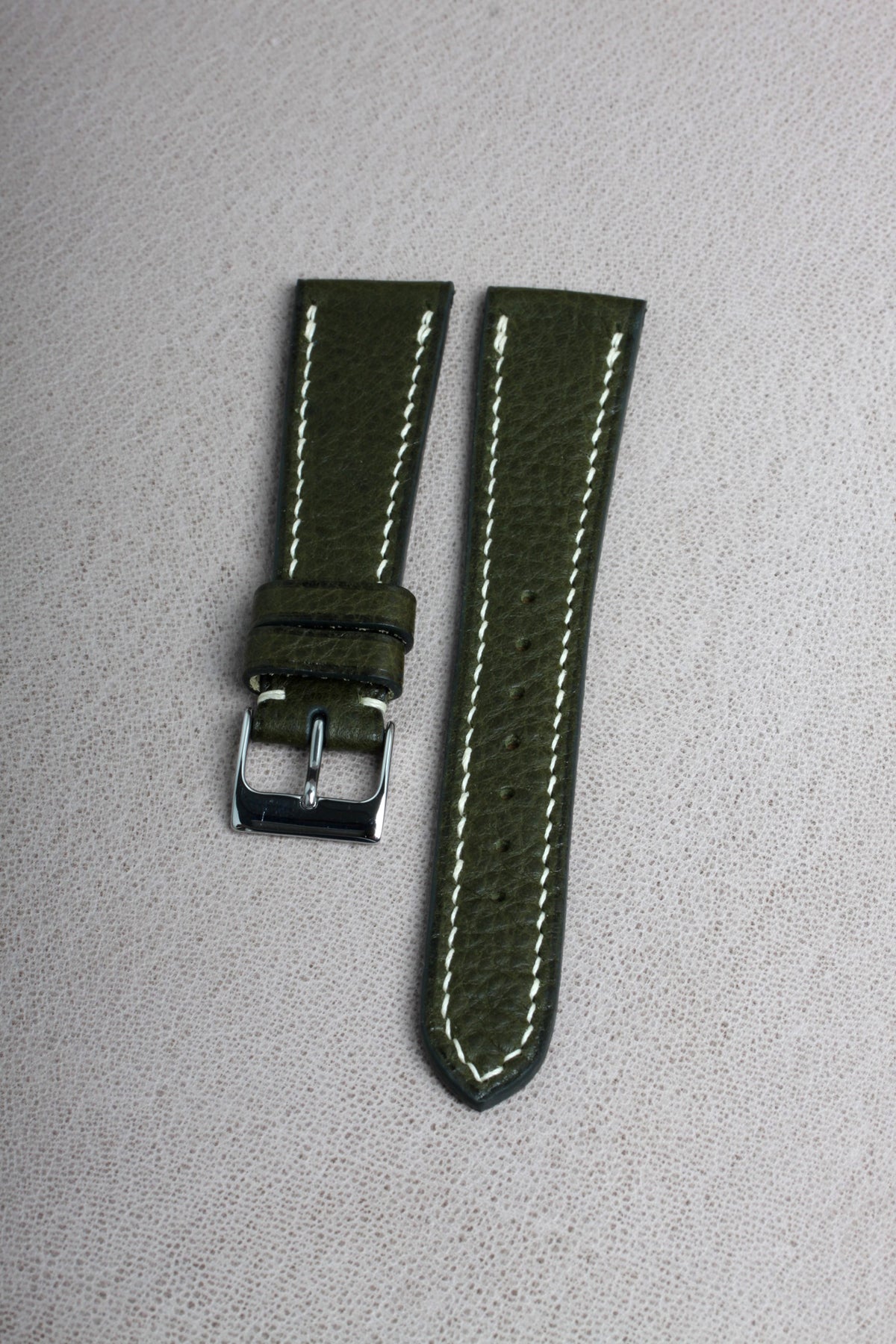 Olive Minerva Box Calf Watch Strap - David Lane Design