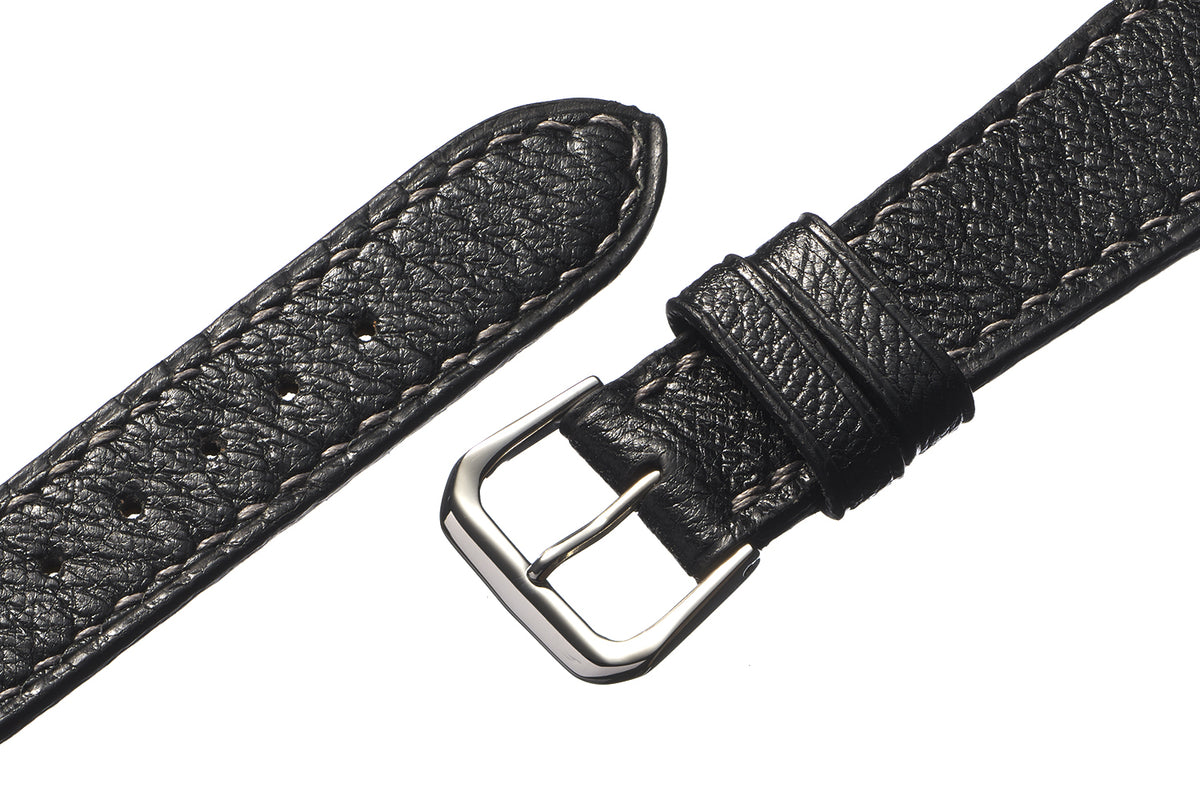 Black Goatskin Watch Strap - David Lane Design