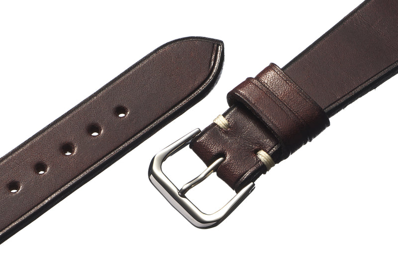 Havana Brown Harness Leather Watch Strap - David Lane Design