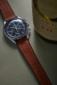 Tan Pebble Grain Calfskin Watch Strap - David Lane Design