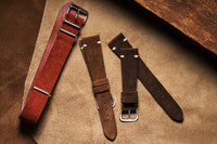 Dark Brown Suede Watch Strap - David Lane Design