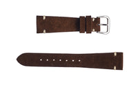 Dark Brown Suede Watch Strap - David Lane Design