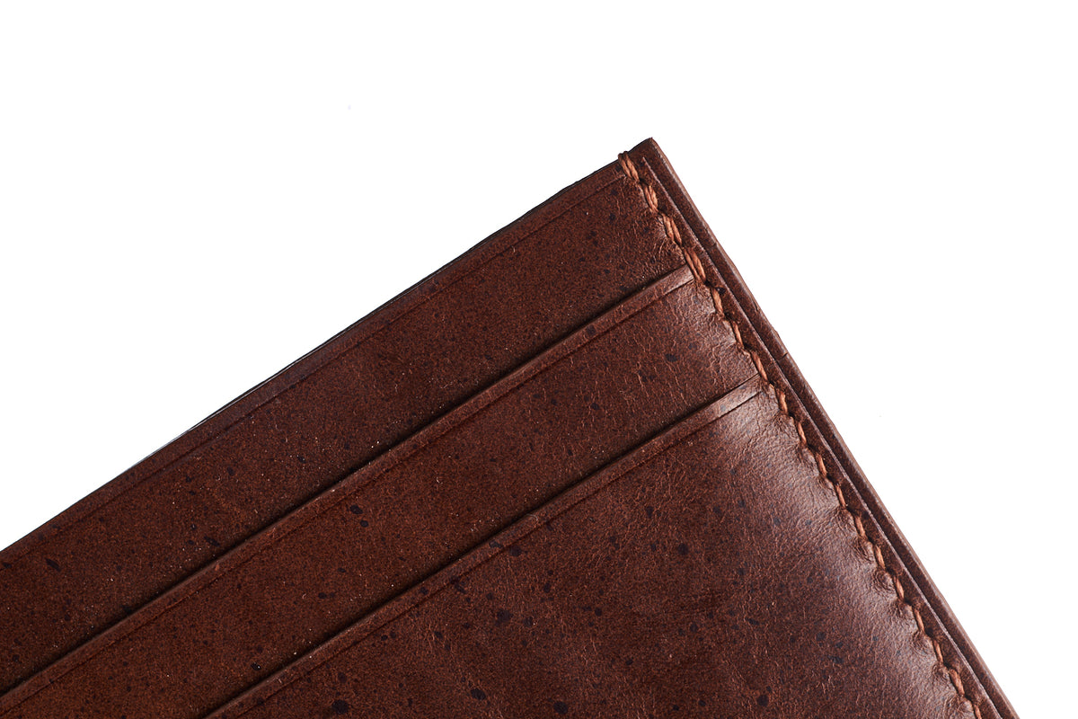 Dark Brown Buttero Slim Card Case - David Lane Design