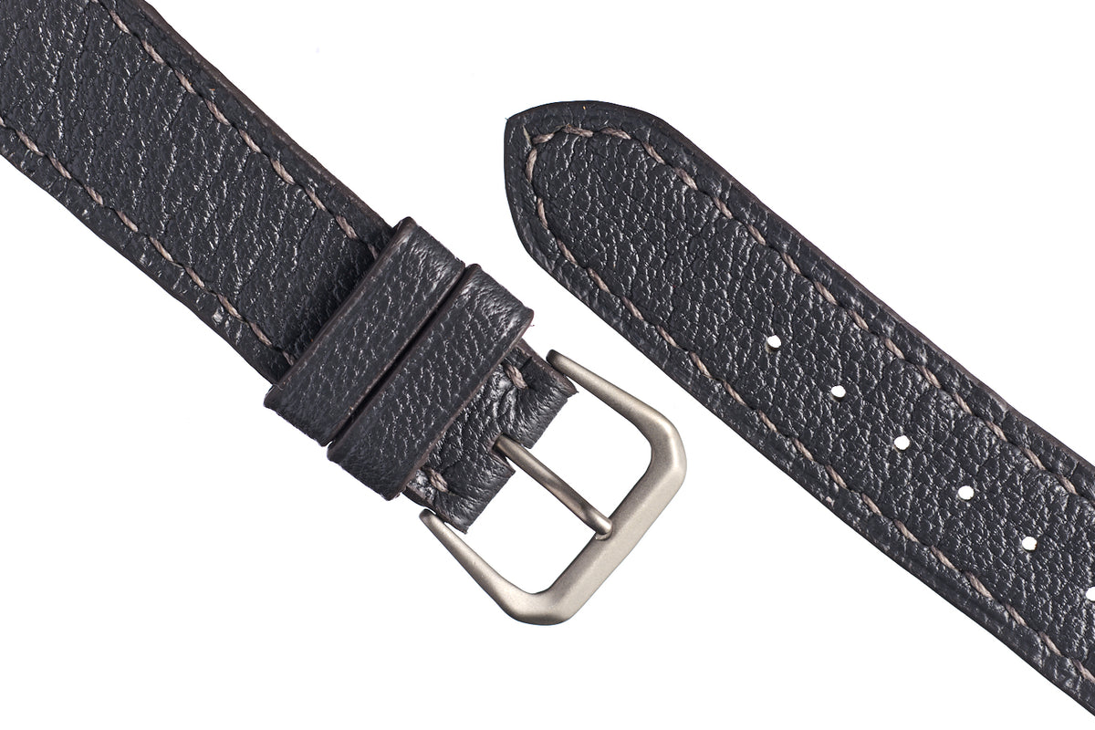 Slate Gray Goatskin Watch Strap - David Lane Design