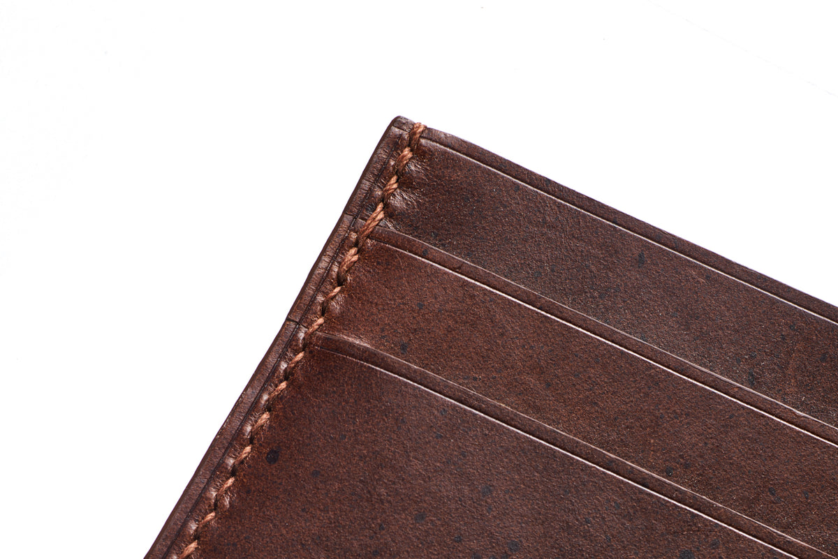 Dark Brown Buttero Slim Card Case - David Lane Design