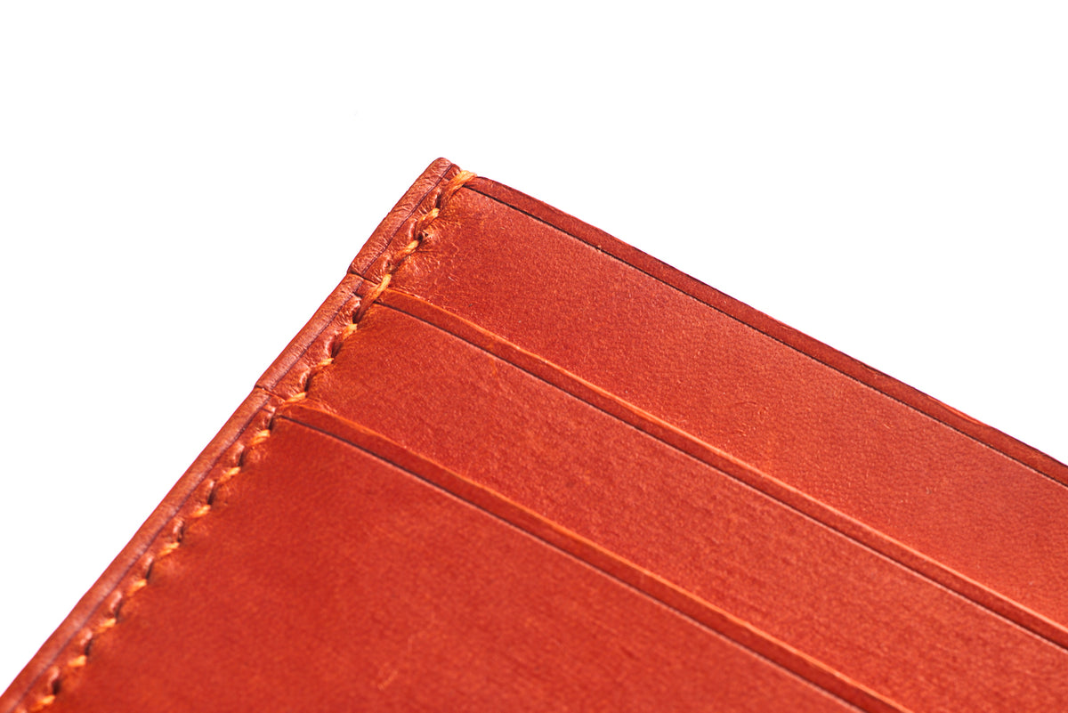 Blaze Orange Buttero Slim Card Case - David Lane Design