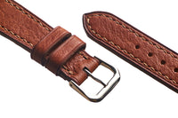 Tan Pebble Grain Calfskin Watch Strap - David Lane Design