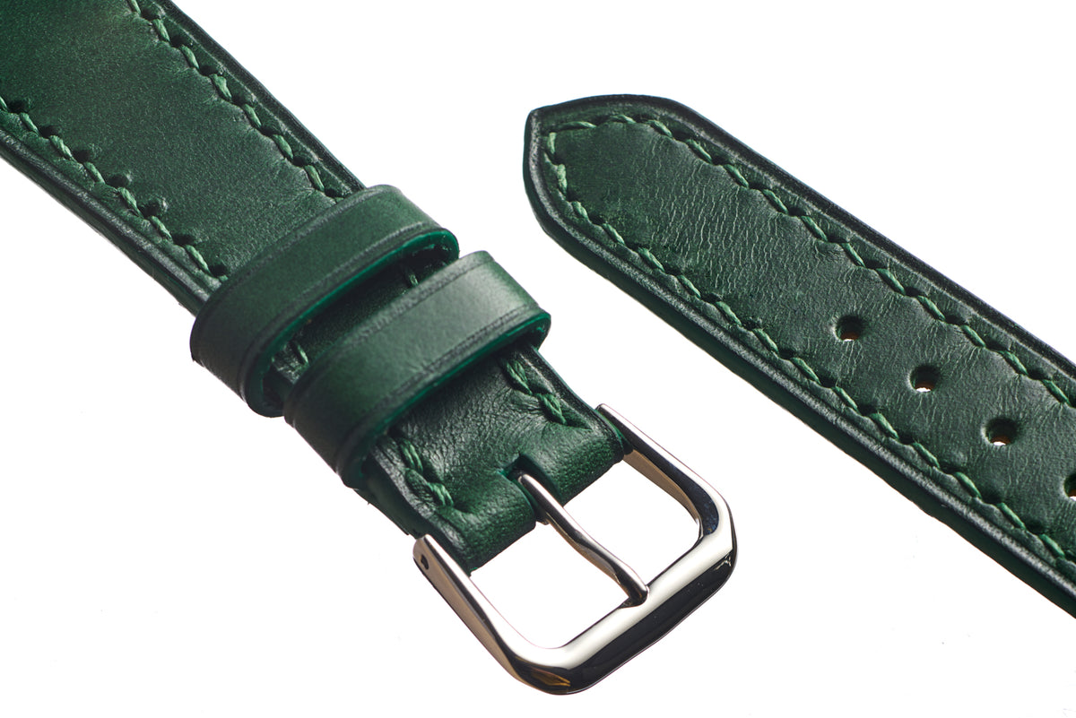 Racing Green Buttero Calfskin Watch Strap - David Lane Design