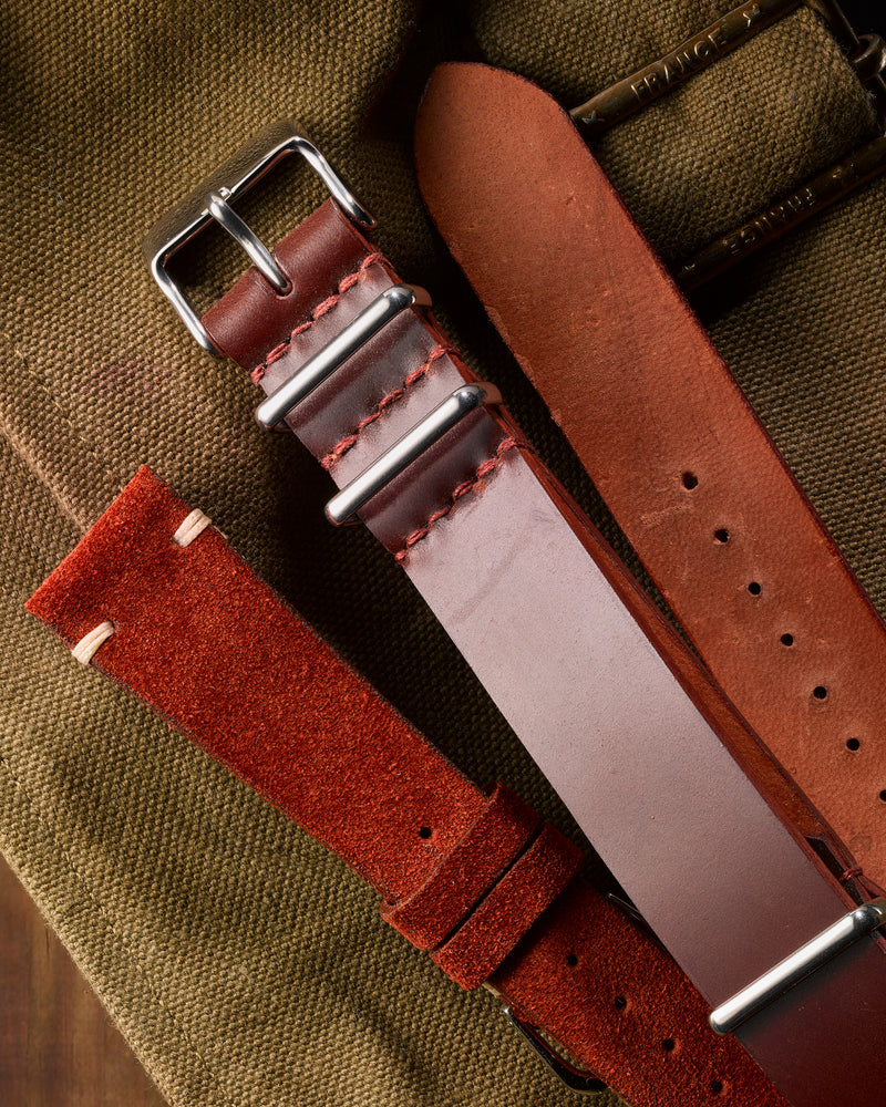 Color #8 Horween Shell Cordovan NATO Strap - David Lane Design