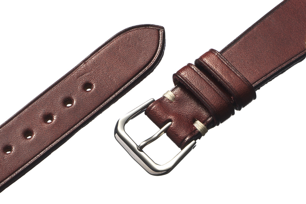 Oxblood Harness Leather Watch Strap - David Lane Design