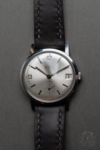BWC silver sunburst dial and date function - David Lane Design