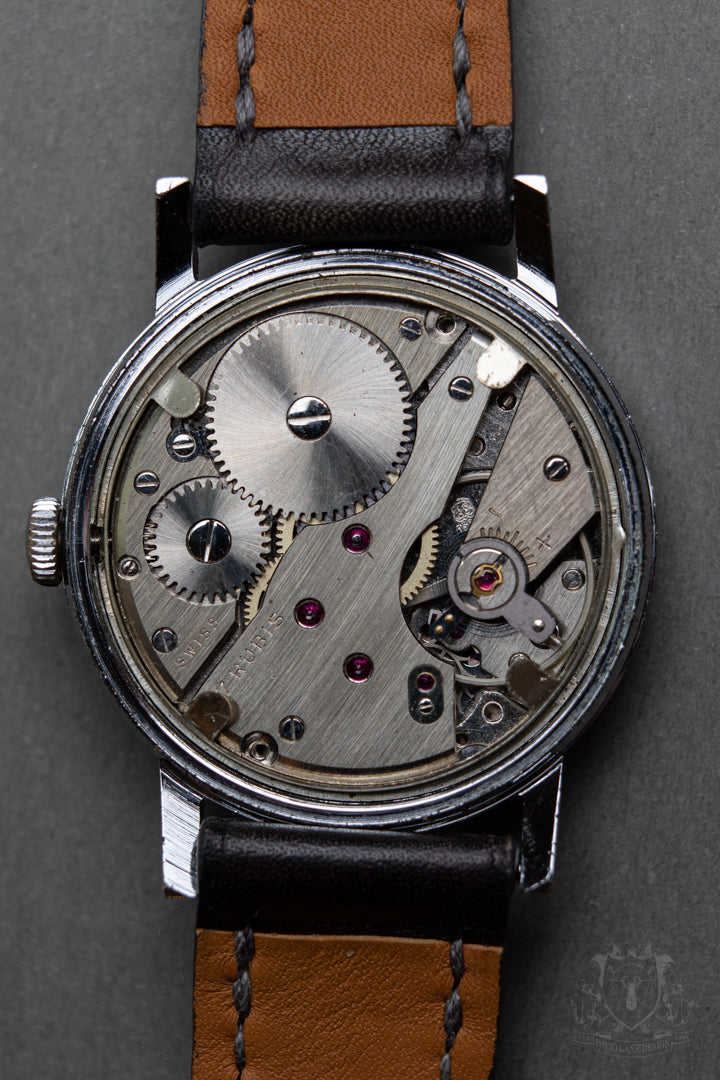 BWC silver sunburst dial and date function - David Lane Design
