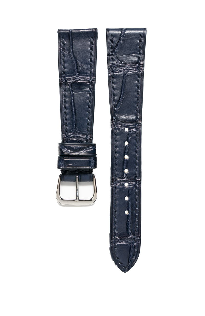 Navy Matte Alligator Watch Strap - David Lane Design