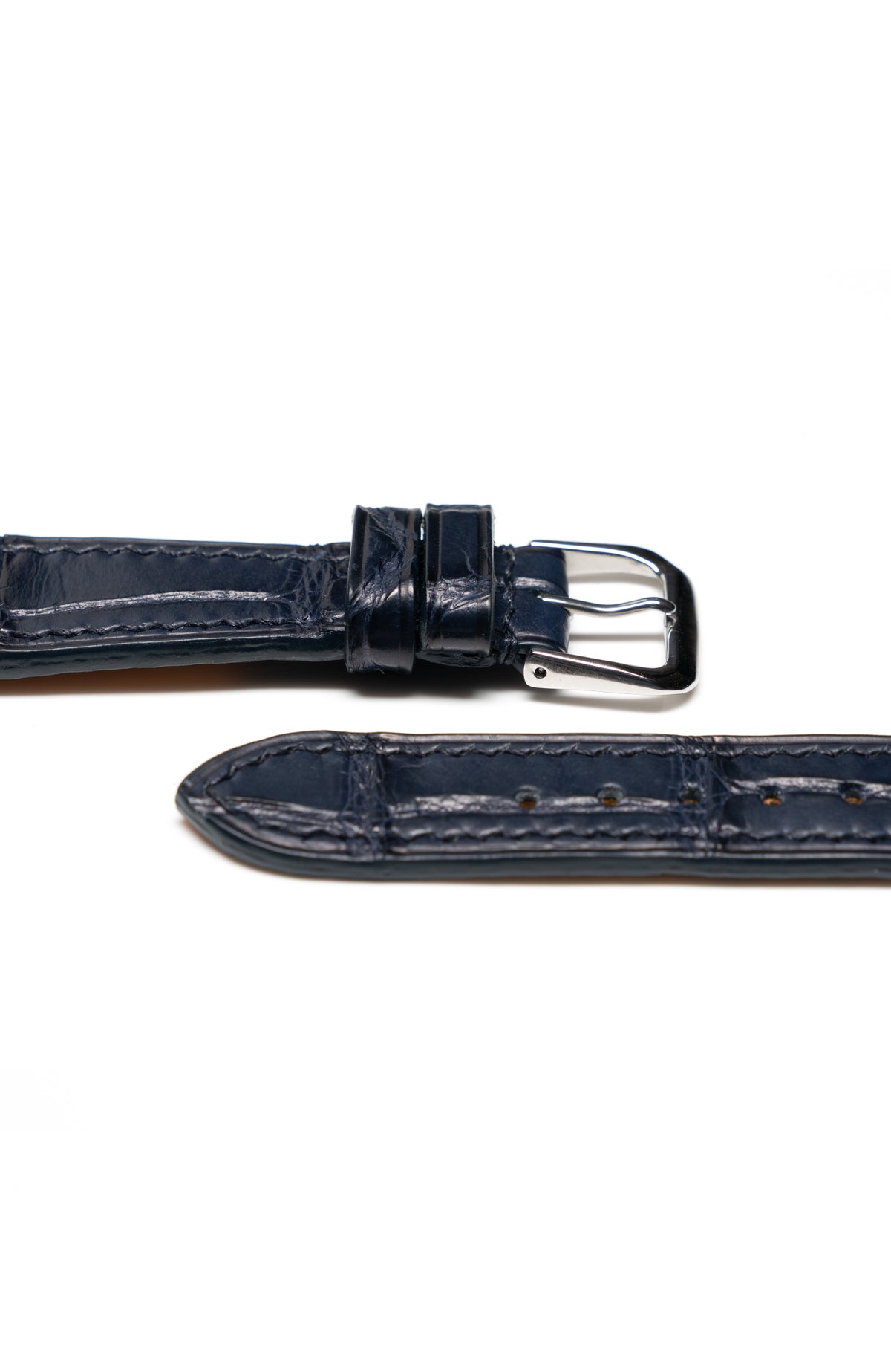 Navy Matte Alligator Watch Strap - David Lane Design