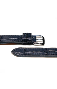Navy Matte Alligator Watch Strap - David Lane Design