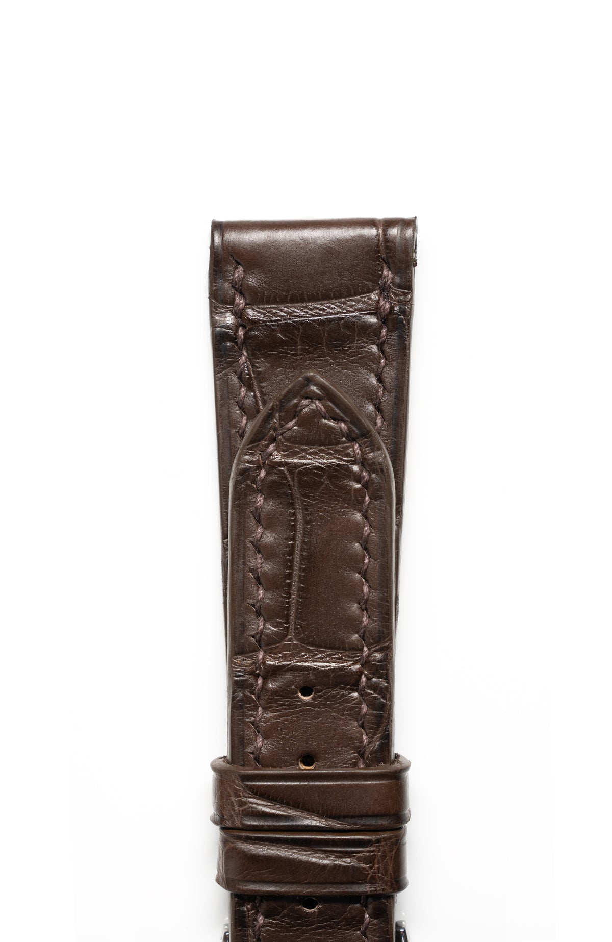 Chocolate Matte Alligator Watch Strap - David Lane Design