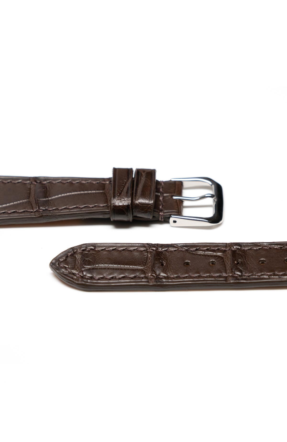 Chocolate Matte Alligator Watch Strap - David Lane Design