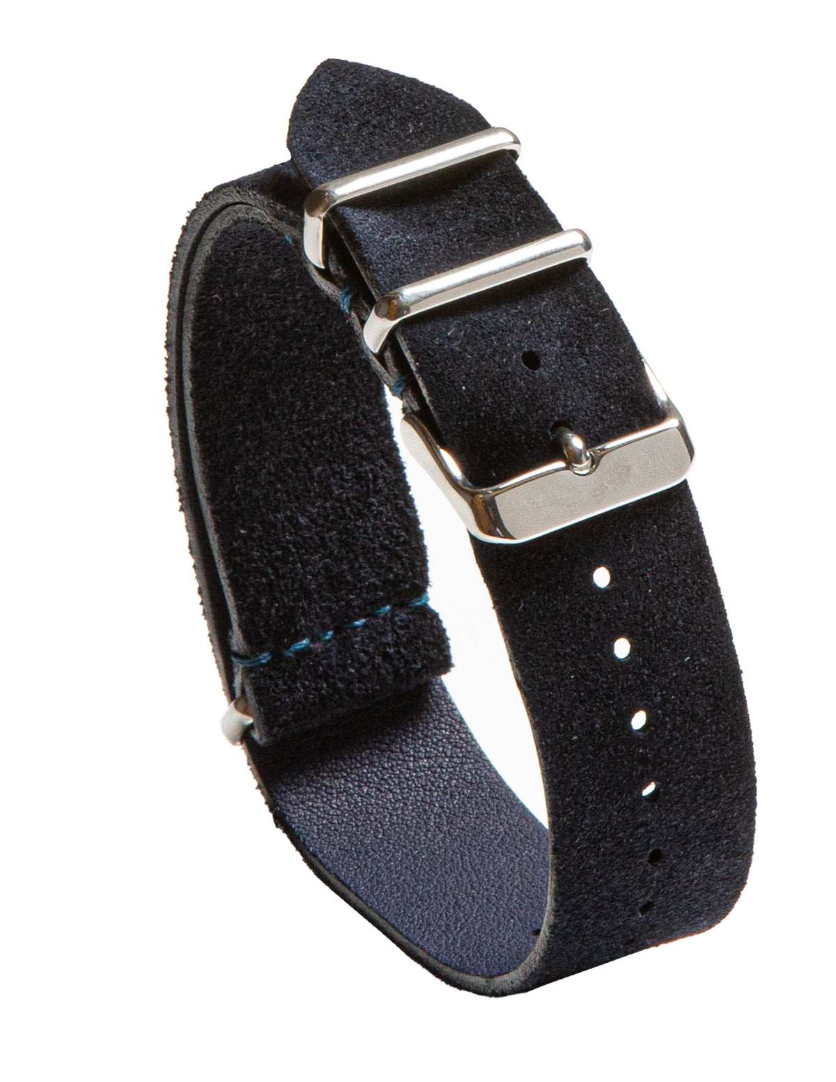 Navy Blue Suede Mil Spec Strap - David Lane Design