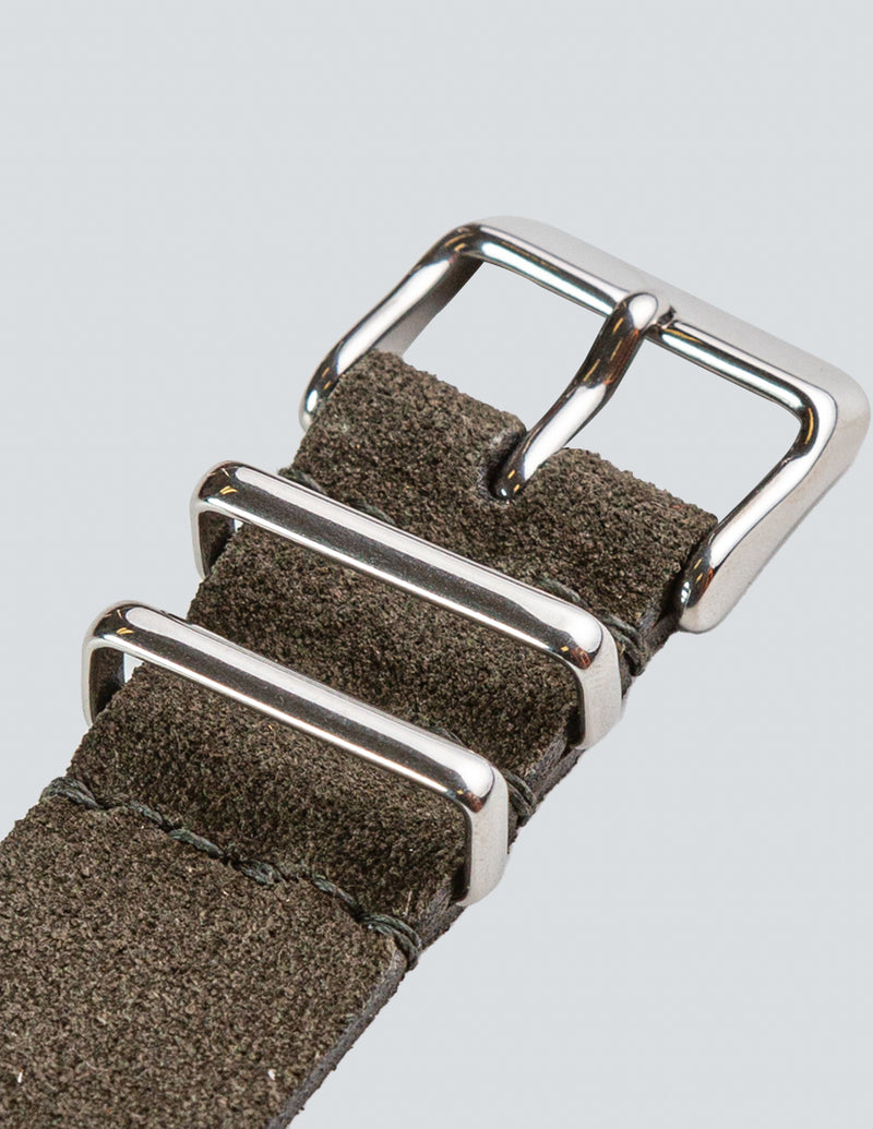 Loden Green Suede Mil Spec Strap - David Lane Design