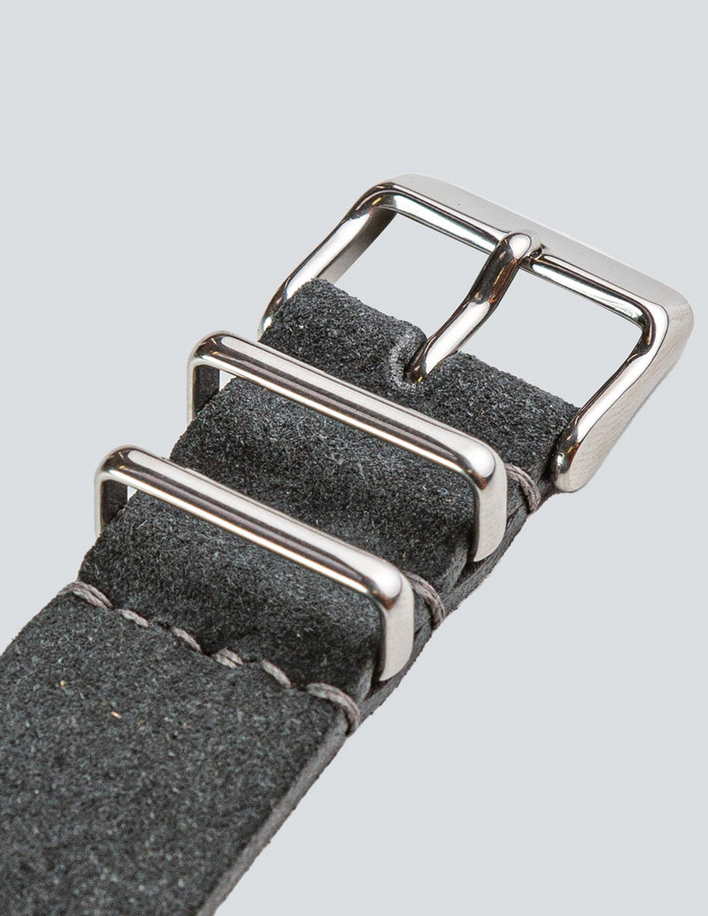 Slate Grey Suede Mil Spec Strap - David Lane Design