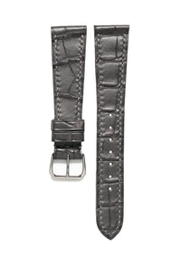 Slate Gray Matte Alligator Watch Strap - David Lane Design
