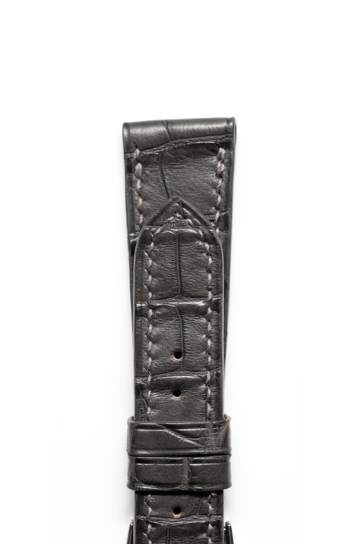 Slate Gray Matte Alligator Watch Strap - David Lane Design