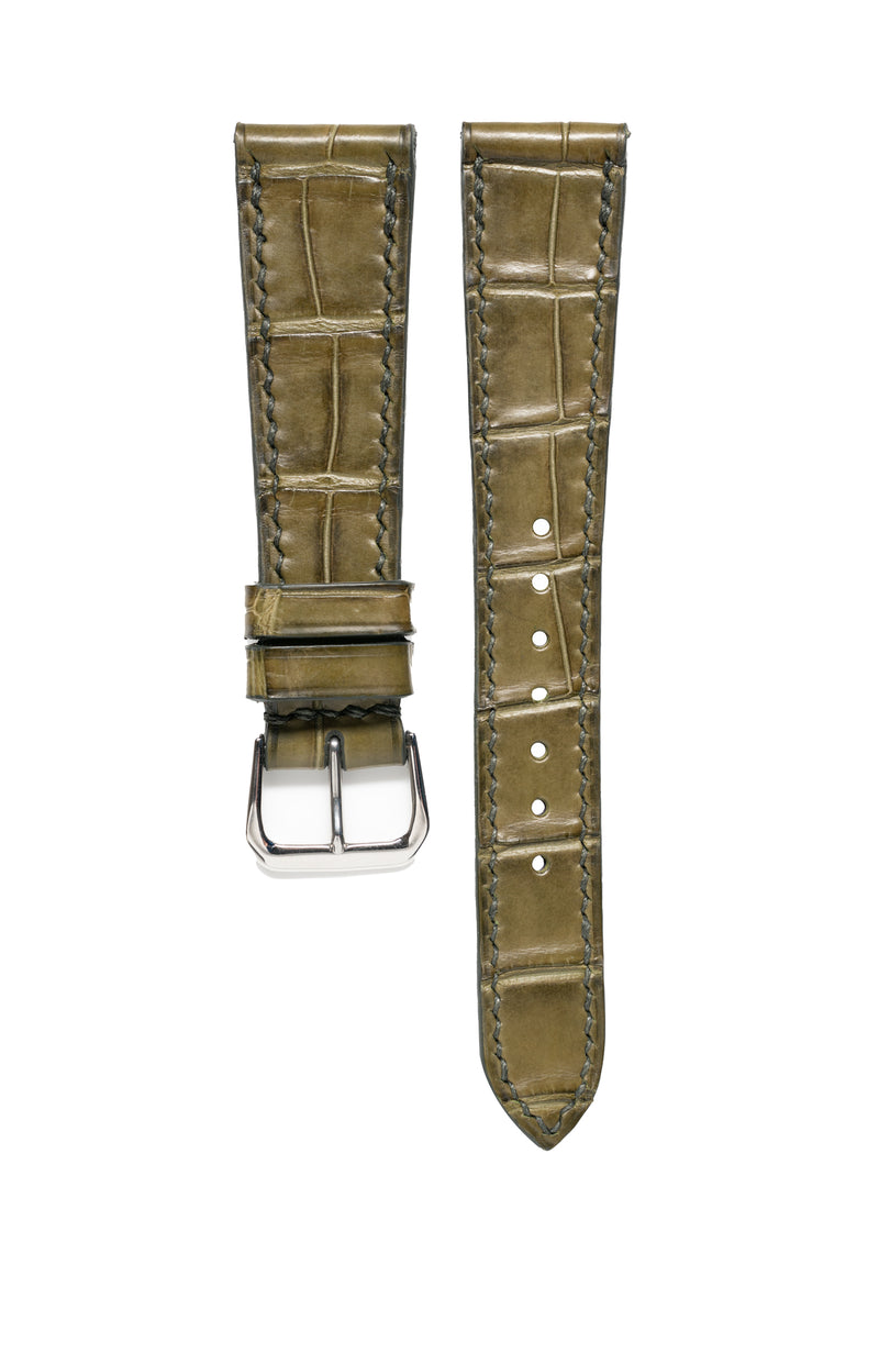 Loden Matte Alligator Watch Strap - David Lane Design
