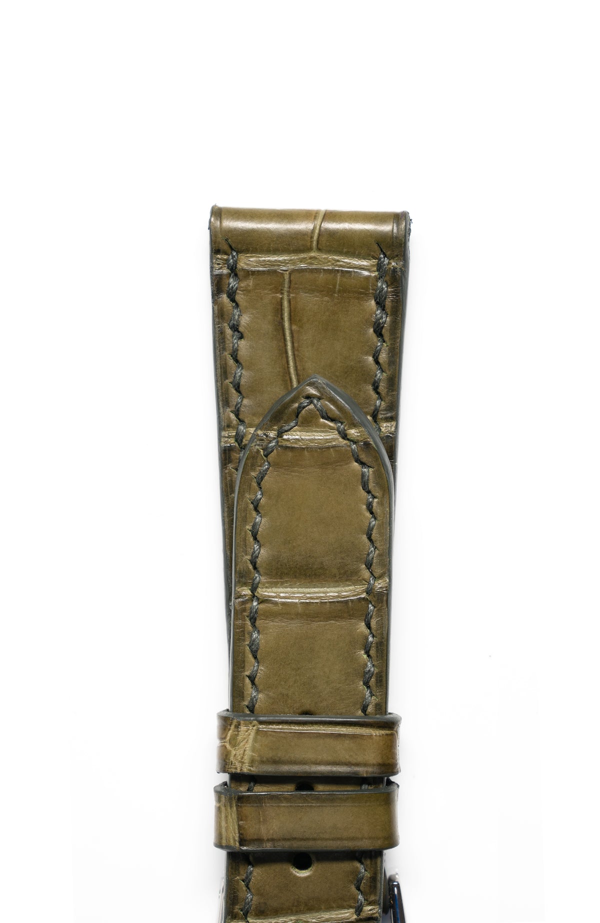 Loden Matte Alligator Watch Strap - David Lane Design