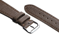Taupe Epsom Grain Calfskin Watch Strap - David Lane Design