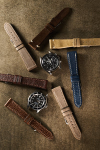 Taupe Alpine Shrunken Calf Watch Strap - David Lane Design
