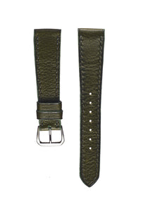 Olive Pebble Grain Calfskin Watch Strap - David Lane Design