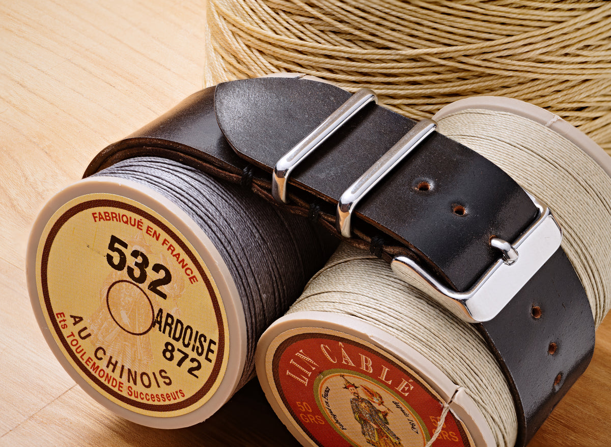 Black Horween Shell Cordovan NATO Strap - David Lane Design