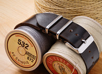 Black Horween Shell Cordovan NATO Strap - David Lane Design
