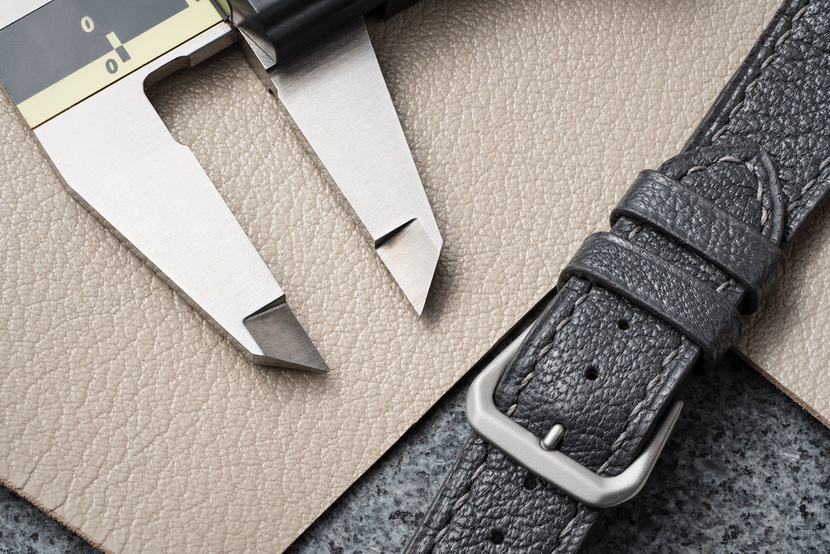 Slate Gray Goatskin Watch Strap - David Lane Design