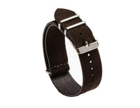 Dark Brown Suede Mil Spec Strap - David Lane Design