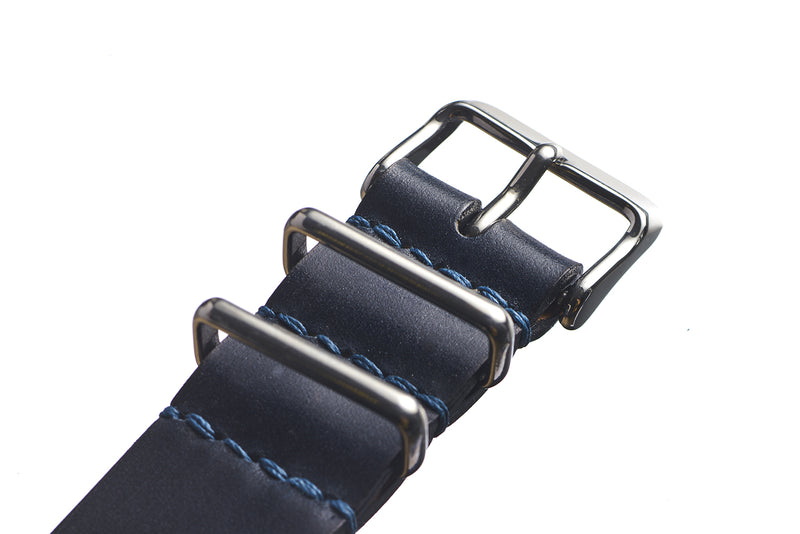 Navy Horween Shell Cordovan NATO Strap - David Lane Design