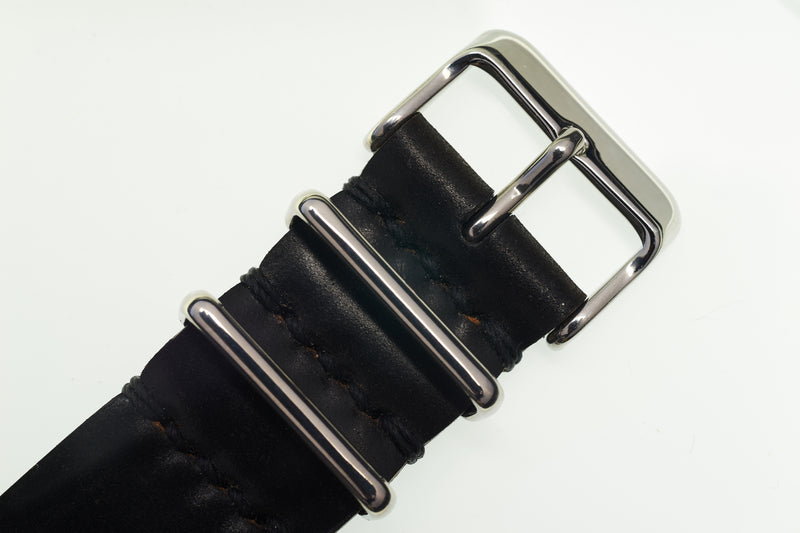 Black Horween Shell Cordovan NATO Strap - David Lane Design