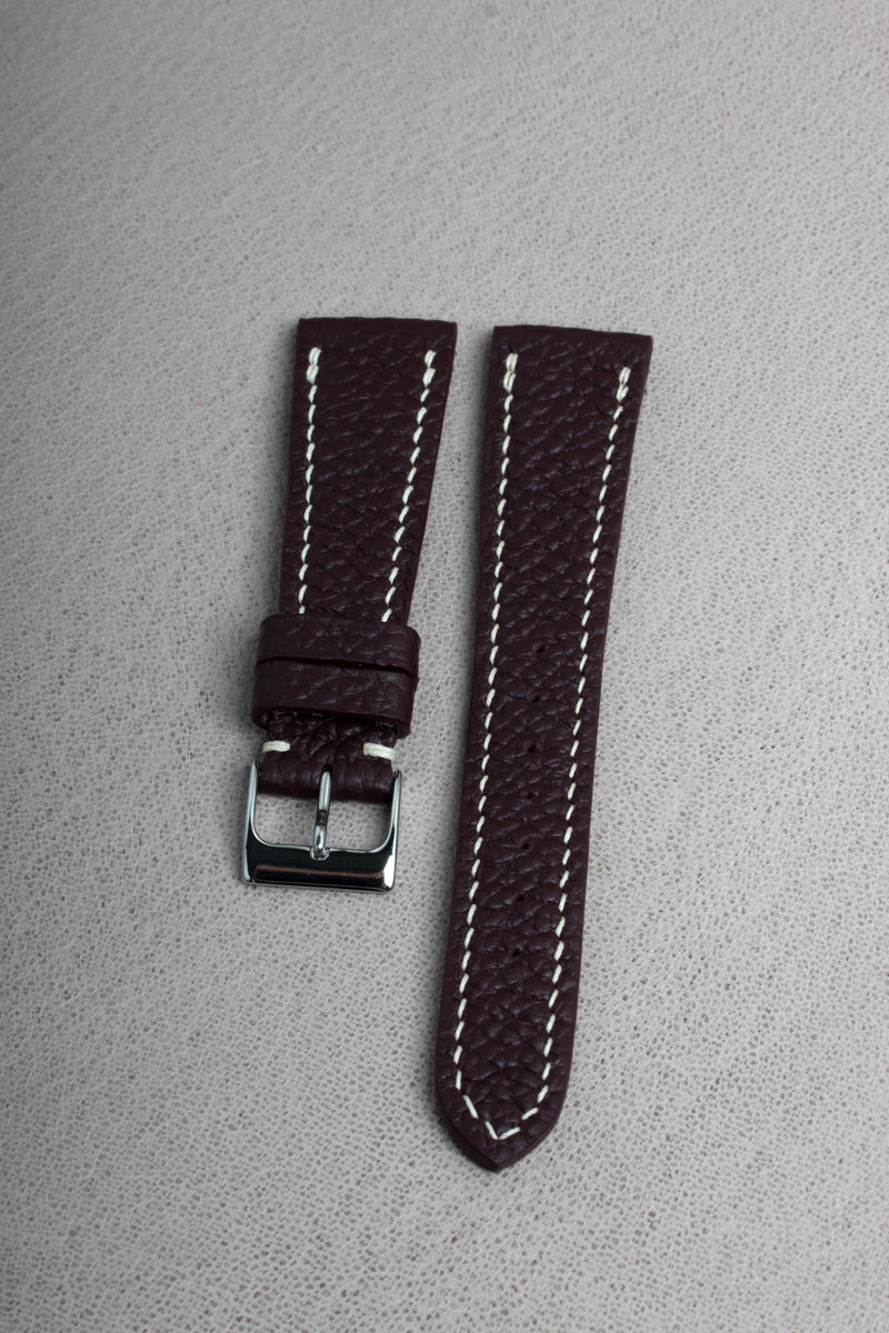 Aubergine Bull Hide Watch Strap - David Lane Design