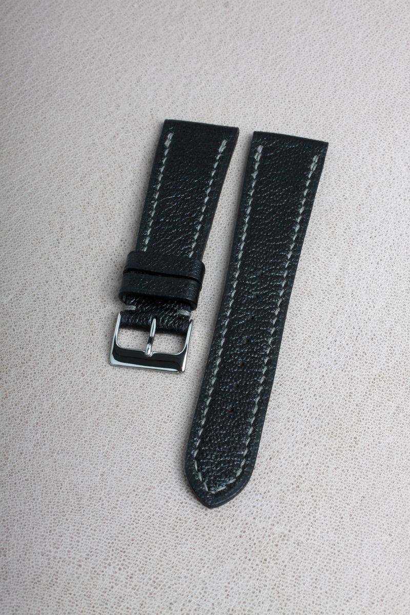 Black Goatskin Watch Strap - David Lane Design