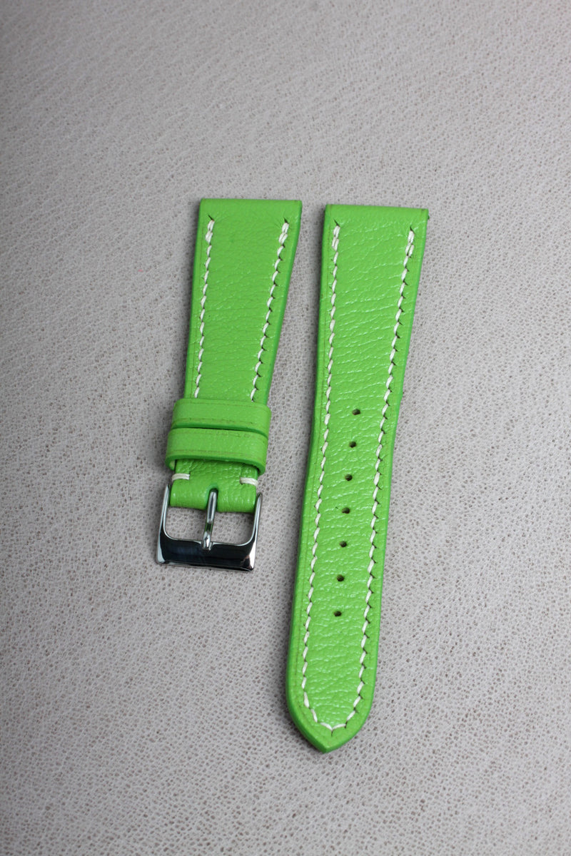 Lime Green Goatskin Watch Strap - David Lane Design