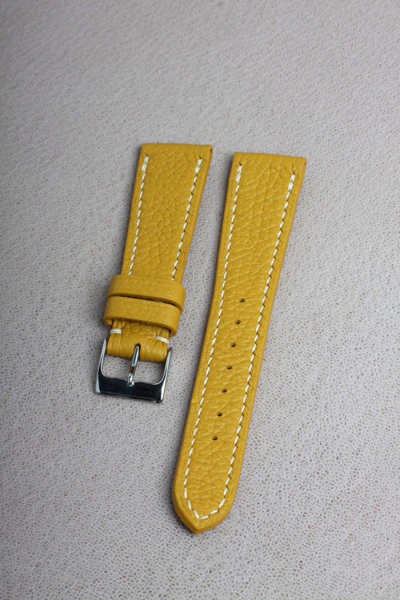 Mustard Yellow Bull Hide Watch Strap - David Lane Design