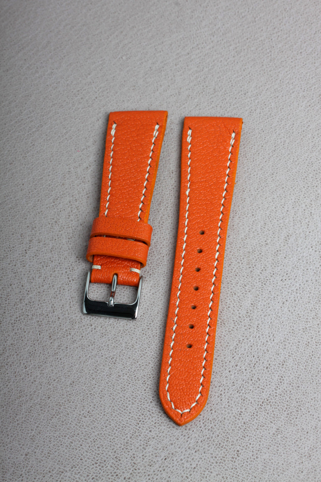 Orange Goatskin Watch Strap - David Lane Design