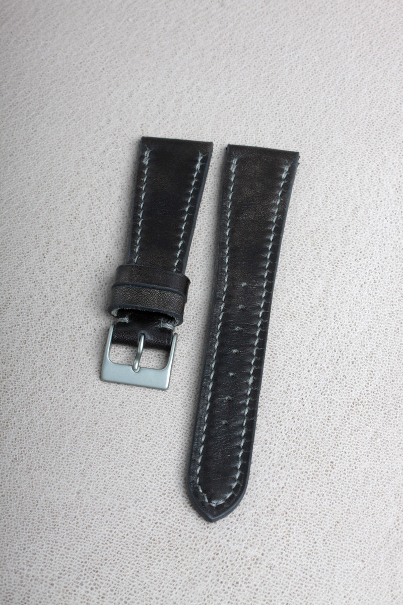 Steel Gray Museum Calf Watch Strap - David Lane Design