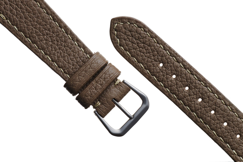 Taupe Alpine Shrunken Calf Watch Strap - David Lane Design