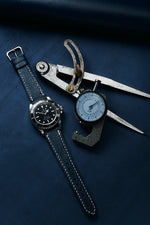 Marine Blue Goatskin Watch Strap - David Lane Design