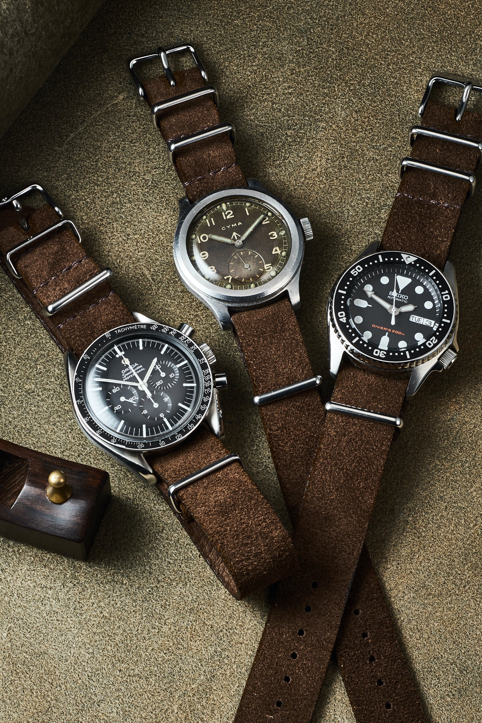 Dark Brown Suede Mil Spec Strap